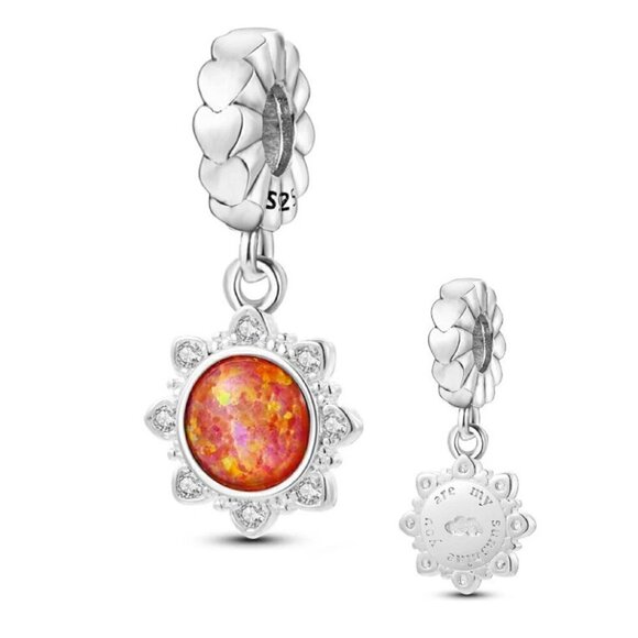 Sterling Silver You Are My Sunshine Dangle Charm - Picture 1 of 5